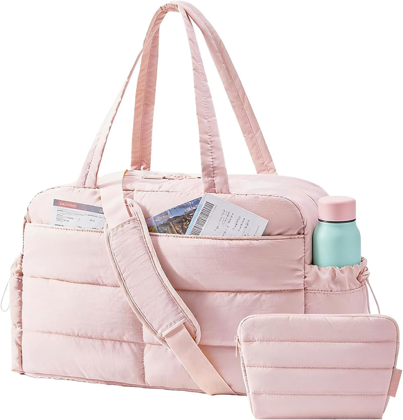 Bolsa de gimnasio BAGSMART para mujer, bolsa de lona de viaje liger...