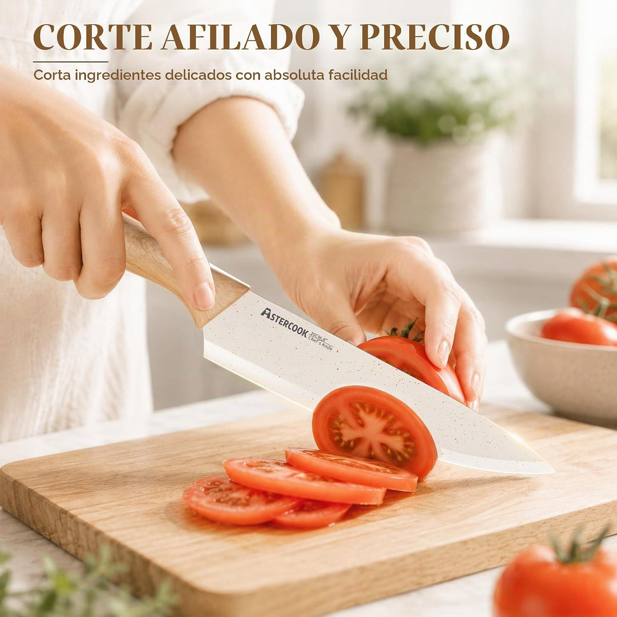 Astercook Juego de cuchillos, juego de 13 cuchillos de cocina con r...