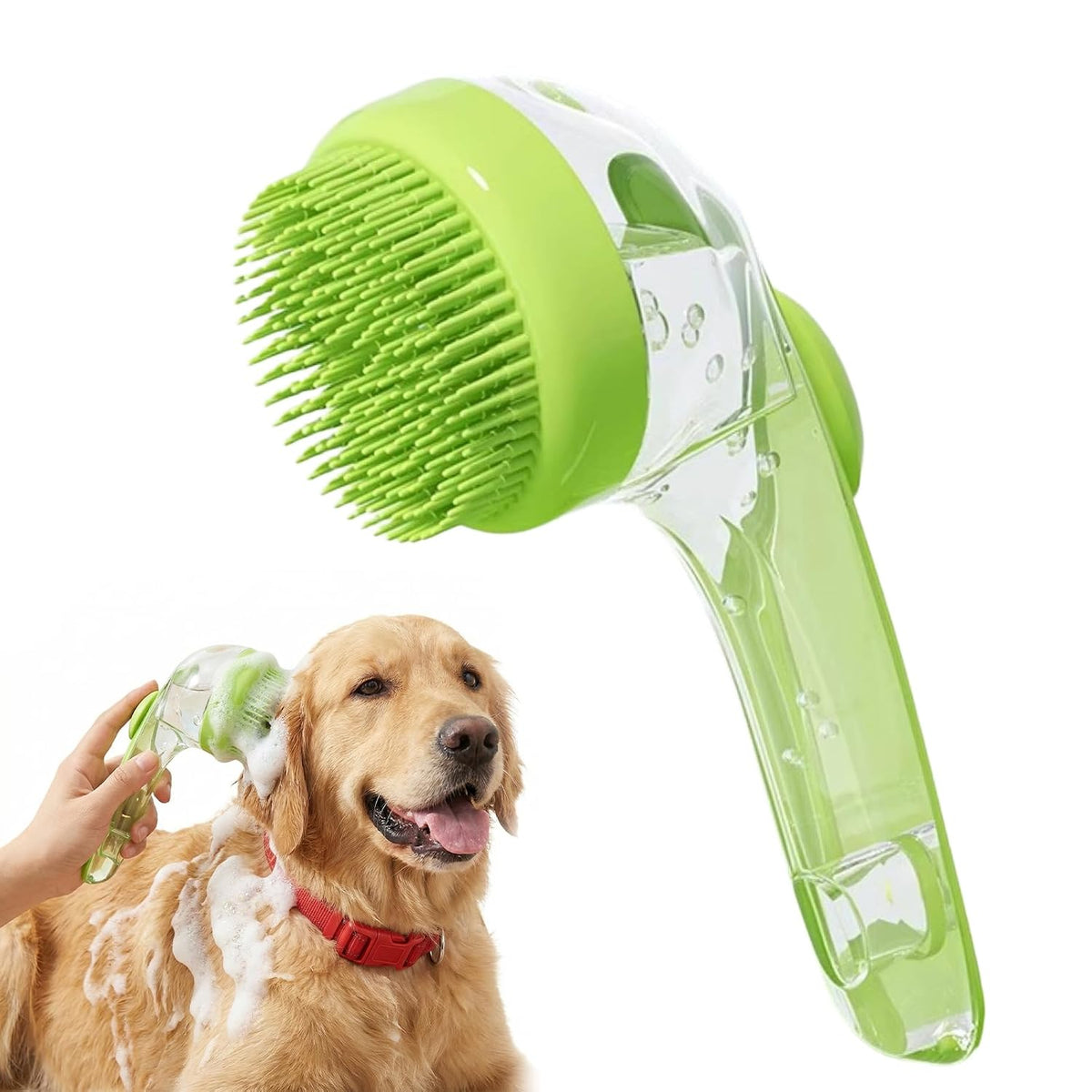Cepillo de baño y aseo para mascotas, edición 2025, dispensador de...