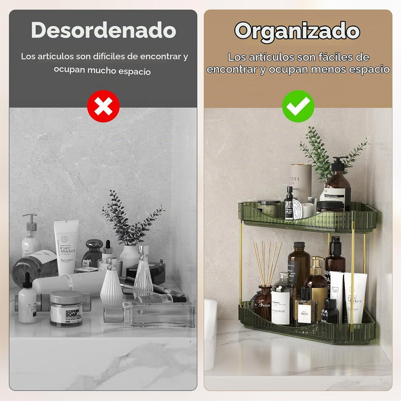 Lifewit Organizador de Esquina de 2 Niveles para Encimera de Baño,...