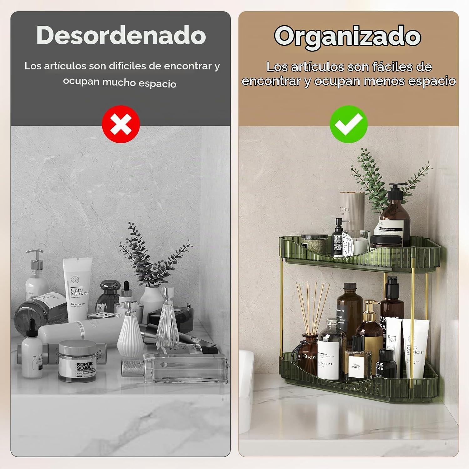 Lifewit Organizador de Esquina de 2 Niveles para Encimera de Baño,...