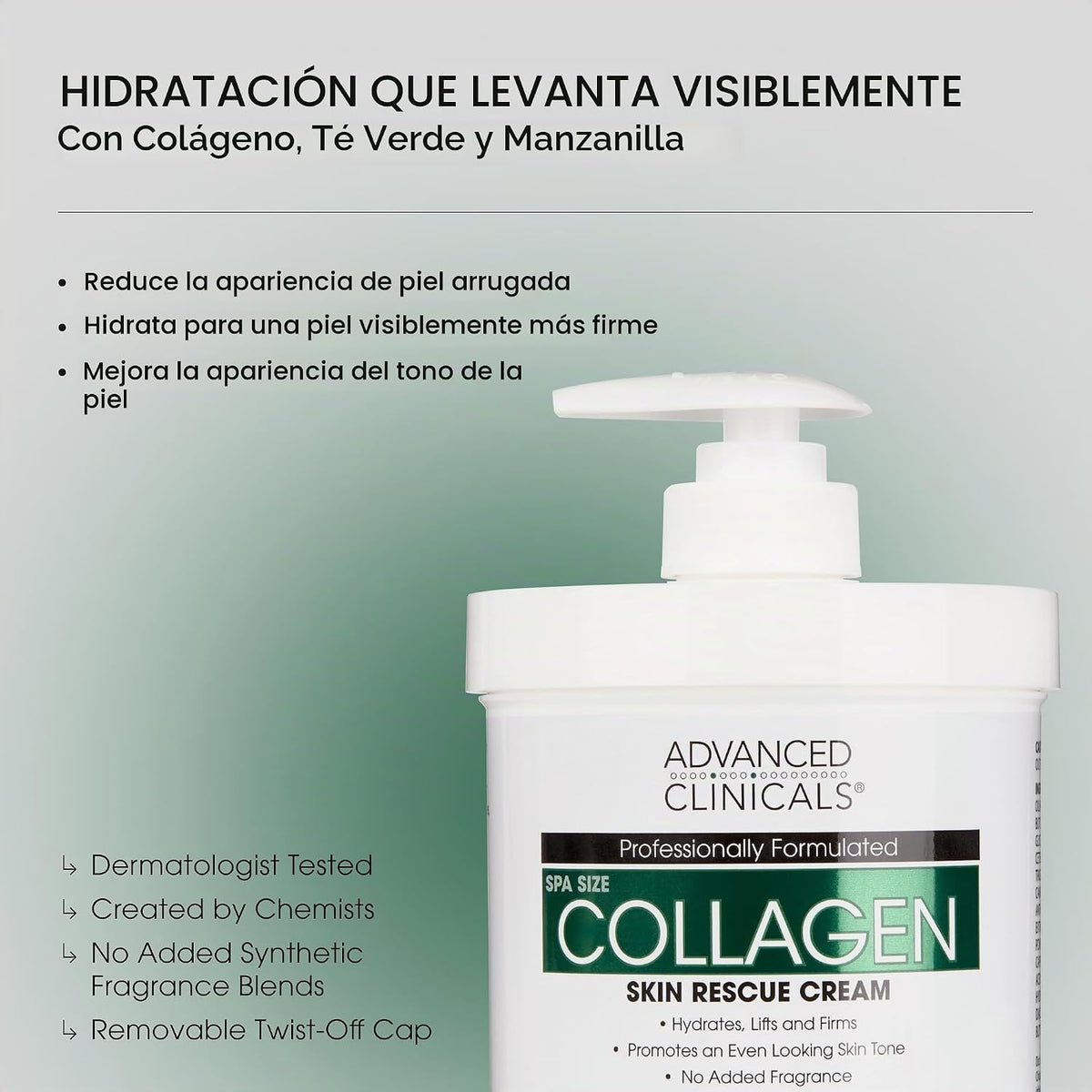Advanced Clinicals Aceite corporal de colágeno + crema de colágeno...
