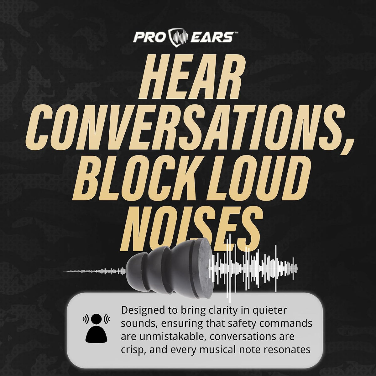 Pro Ears Tapones audiomorfos, protección auditiva para disparos, au...