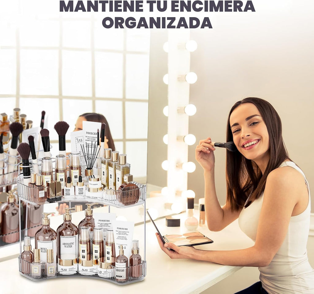 Asayuee Organizador esquinero de 2 niveles para encimera de baño co...