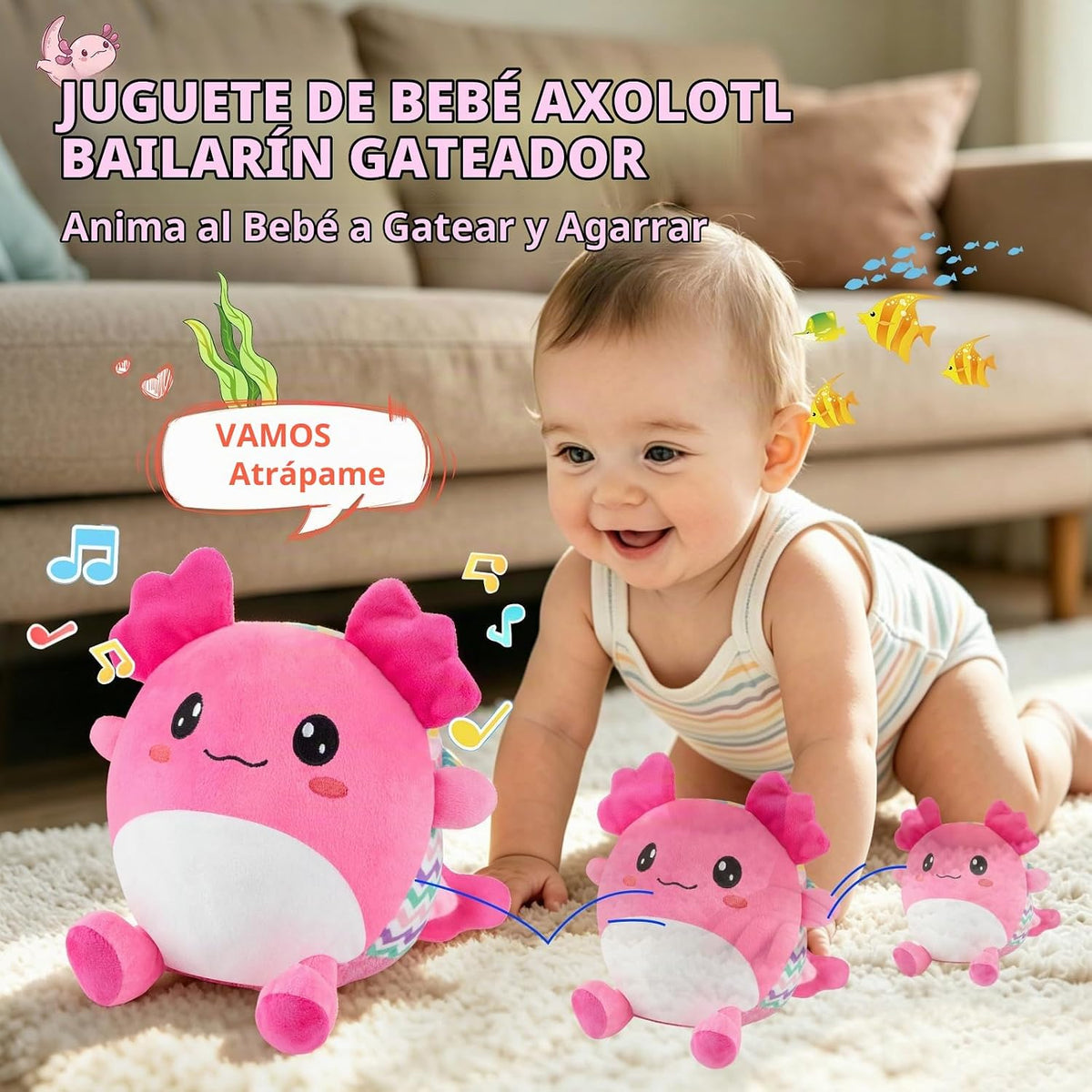 Juguetes para niñas de 1 año, juguete interactivo para bebés de 6 a...