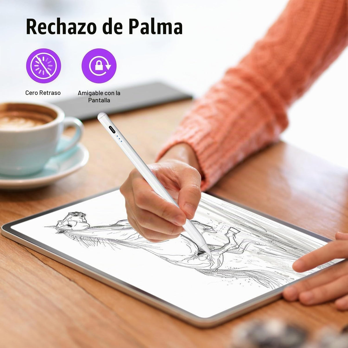 Lápiz óptico para Apple iPad A16\/11th (2018-2026), paquete de 2 bo...
