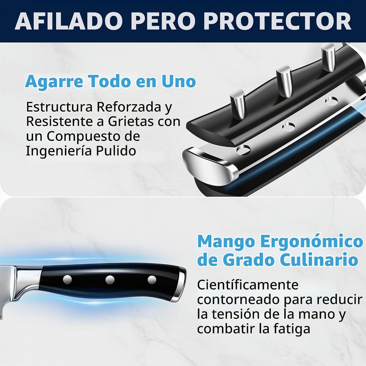 Juego de cuchillos, juego de 15 piezas de cuchillos de cocina premi...