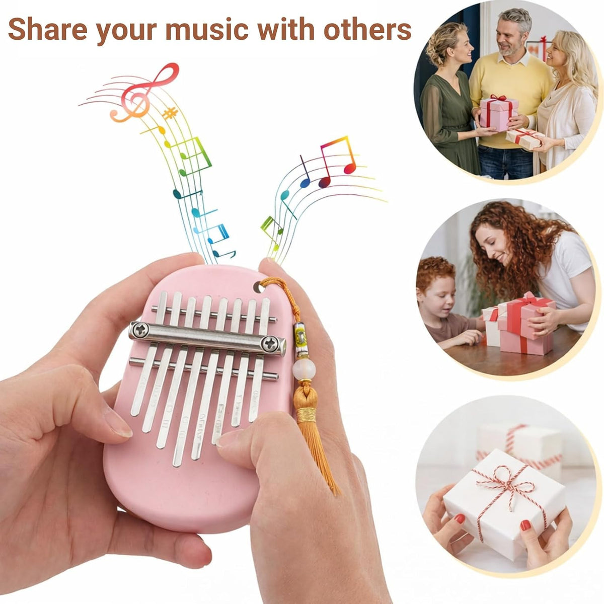LiebeWH Kalimba - Piano de pulgar de 8 teclas, instrumento portátil...