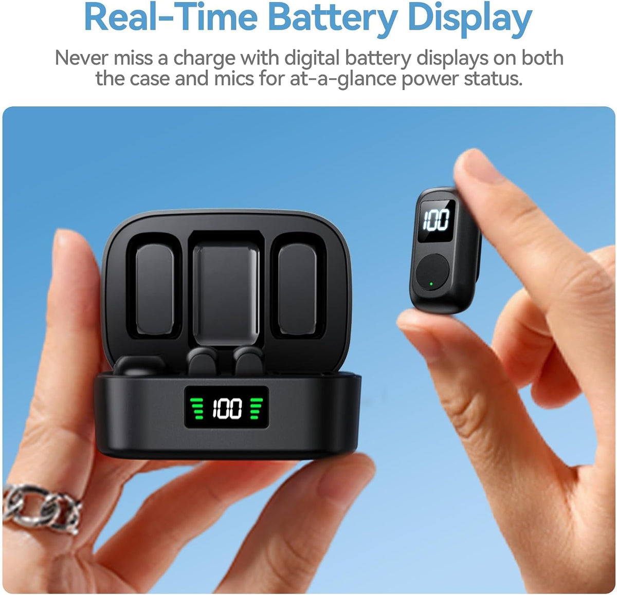 occiam Mini micrófono Lavalier para iPhone y Android Micrófono inal...