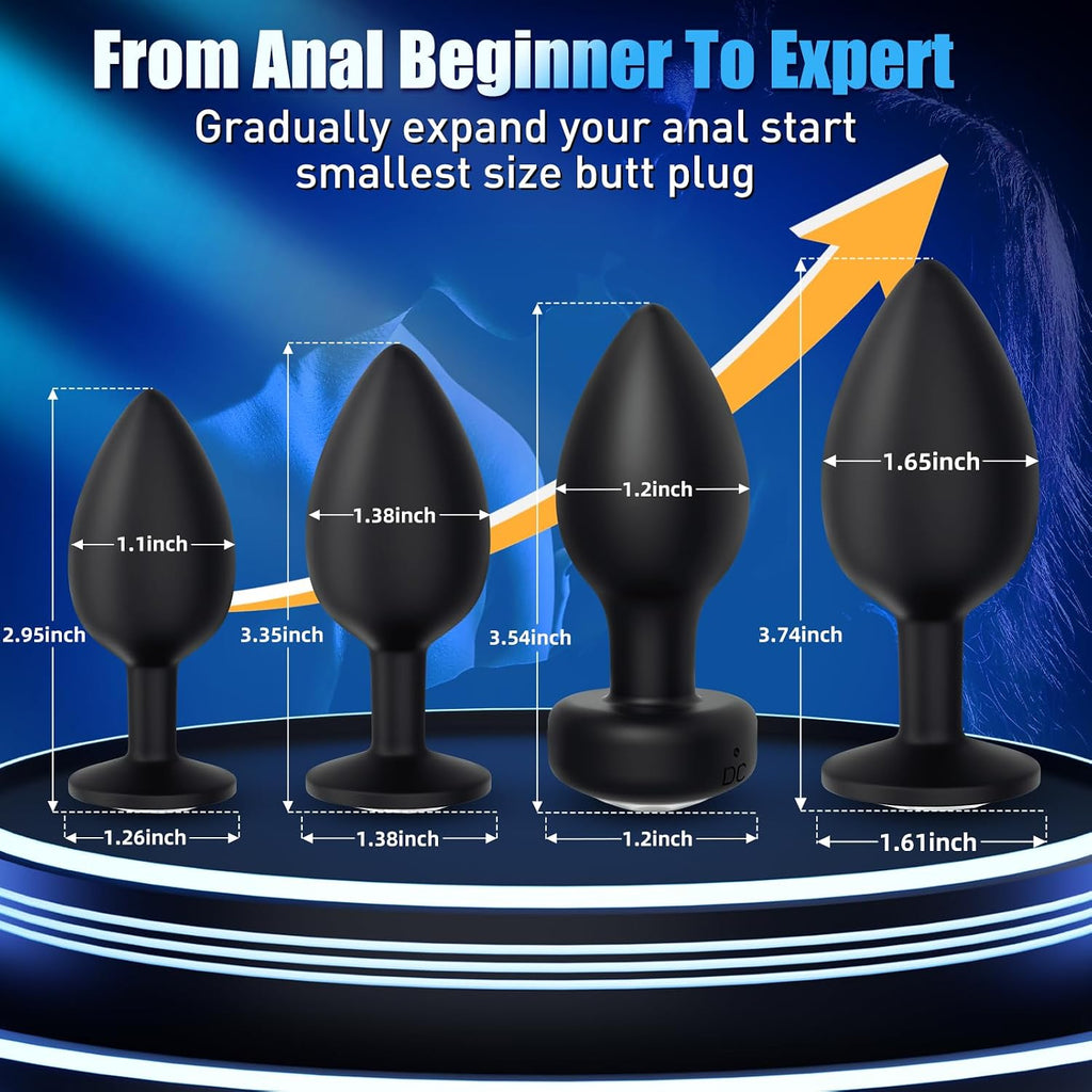 Enchufe anal vibrador para el trasero, juguetes sexuales para adult...