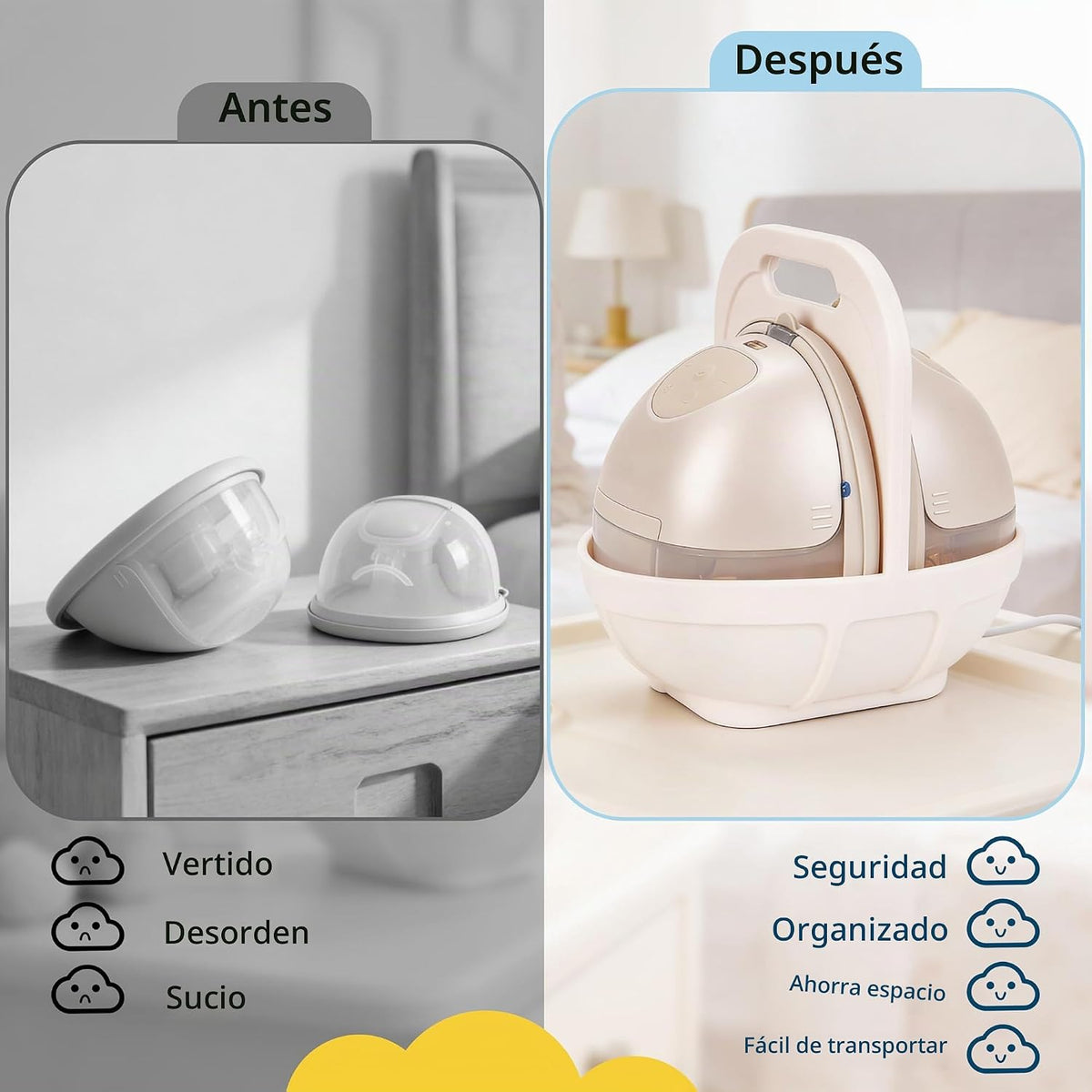 FANTOVO Soporte para extractor de leche de silicona, base antiincli...
