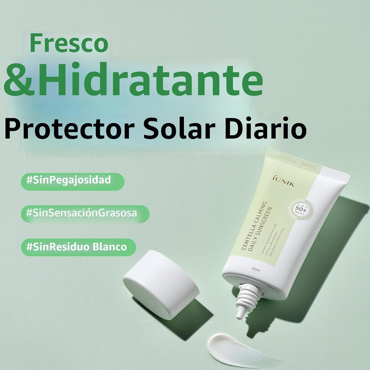 IUNIK Crema de Protección Solar Diaria Calmante Centella SPF 50+ PA...