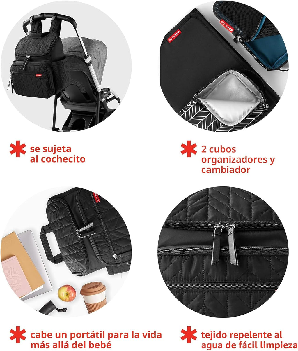 Skip Hop Mochila Bolsa de Pañales: Forma, Bolsa de viaje multifunci...