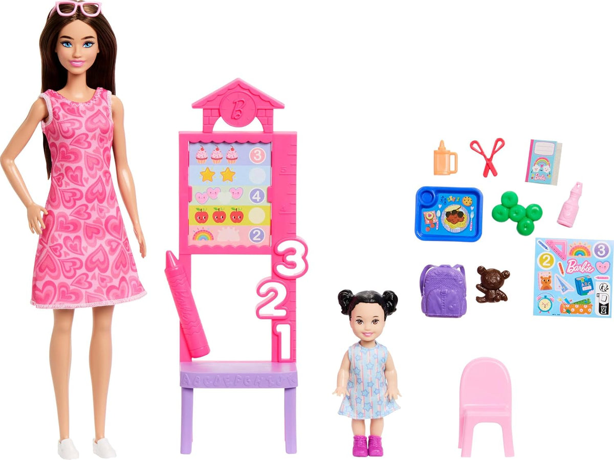 Muñeca Barbie Careers Teacher y juego temático | Muñeca rubia de mo...