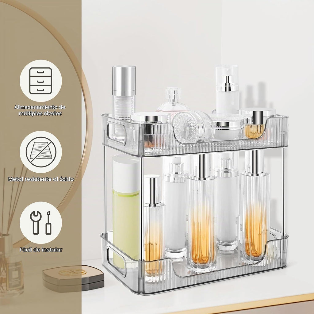 TENDER EPOCH Organizador de encimera de baño de 2 niveles, organiza...