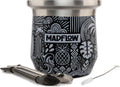 MADFLOW Taza de Yerba Mate. Taza mate de acero inoxidable con 2 bombillas. Calabaza de yerba mate aislada al vacío de doble pared. Juego único de calabaza y bombilla