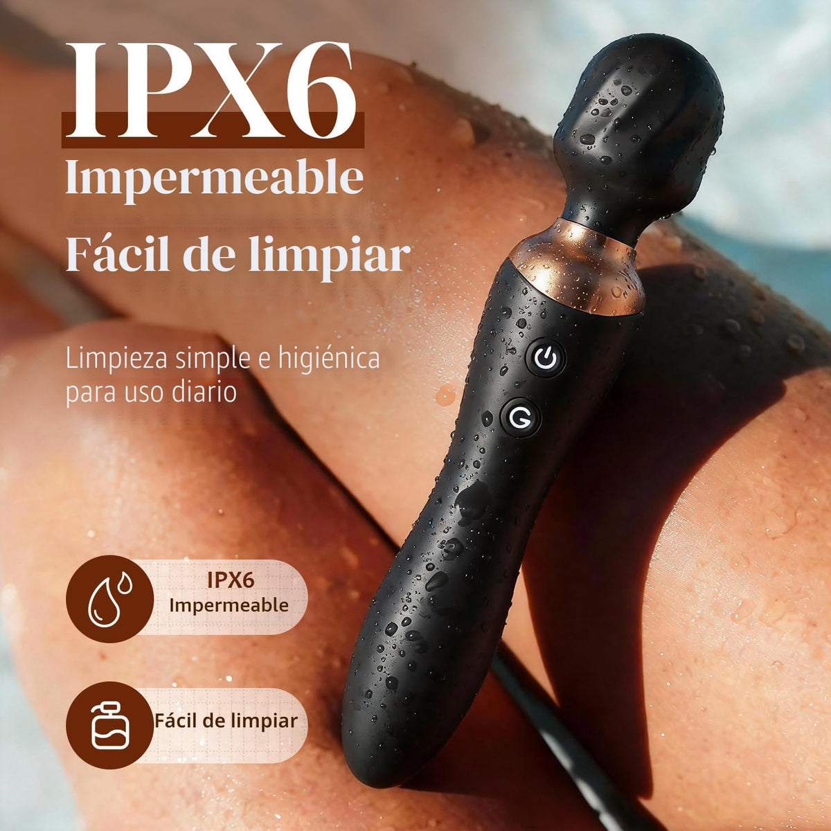 MOOLIGIRL Vibrador Varita Consolador de doble extremo, juguete sexu...