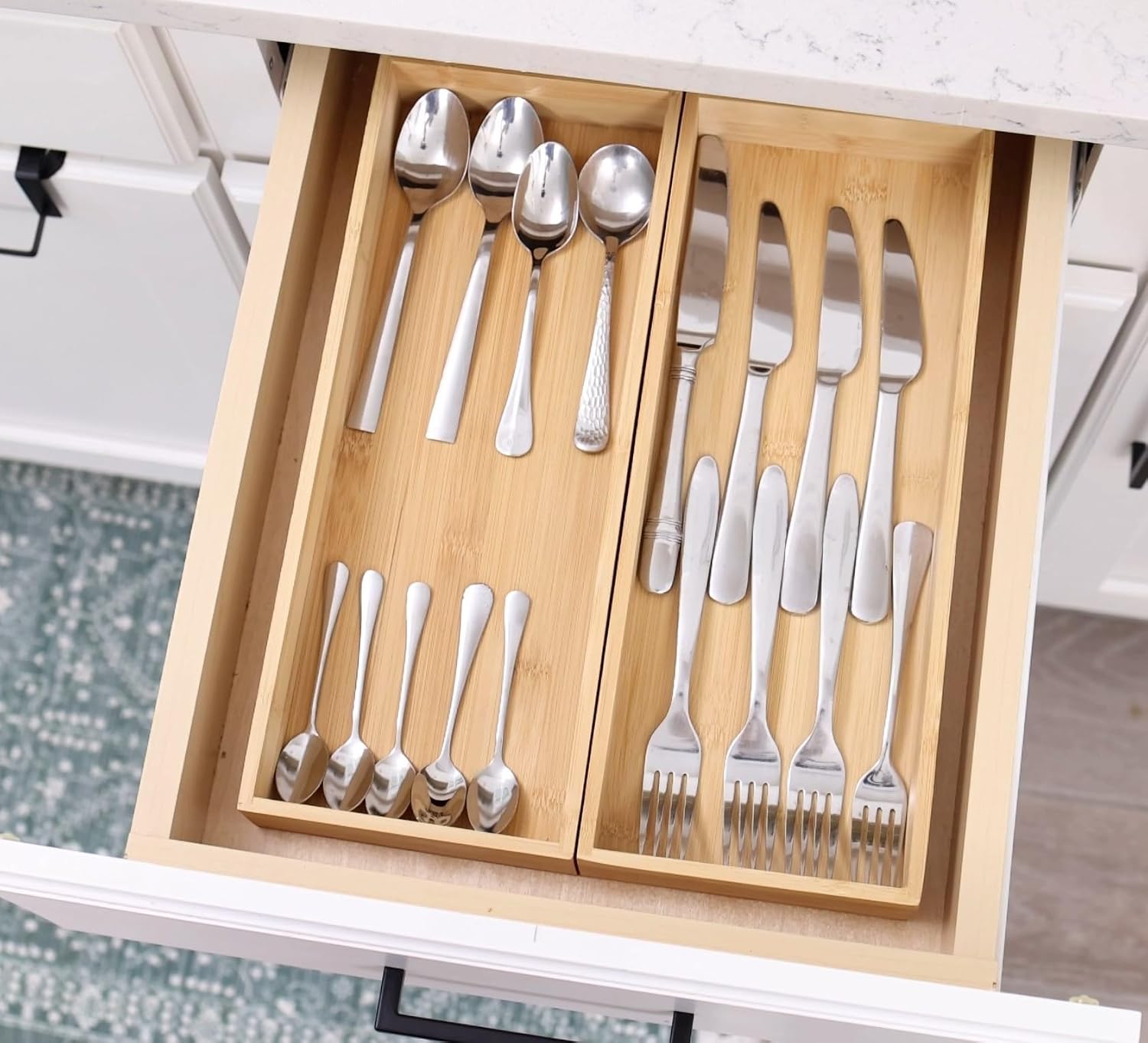 Fabsome Organizador de Cajón de Utensilios de Cocina, Contenedores...
