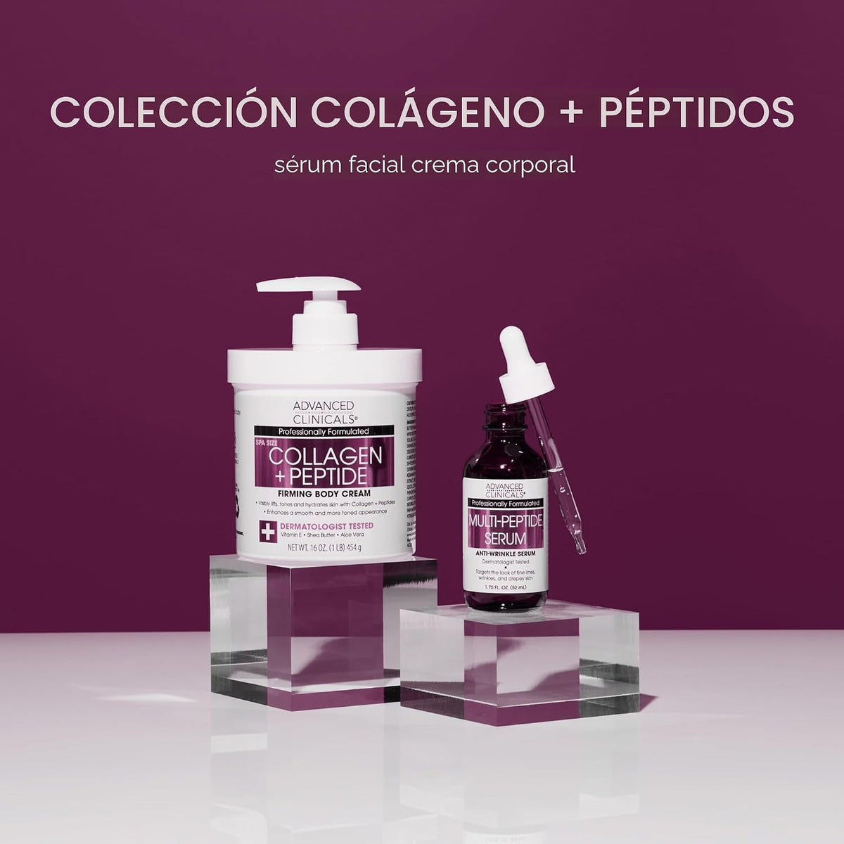 Advanced Clinicals - Loción corporal con péptidos de colágeno y hid...