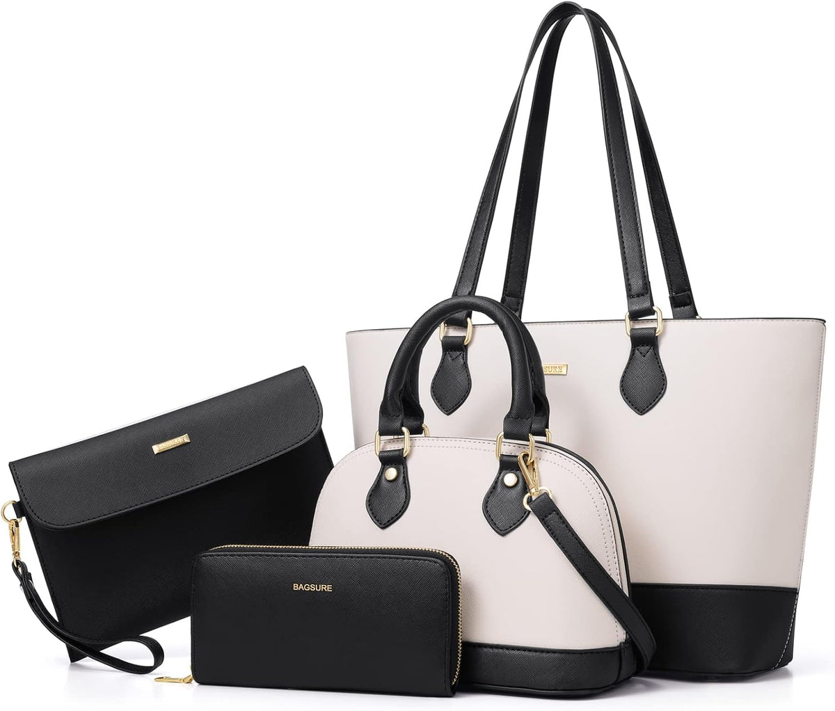 4 piezas de bolsos de moda para mujer, carteras, bolsos de hombro,...