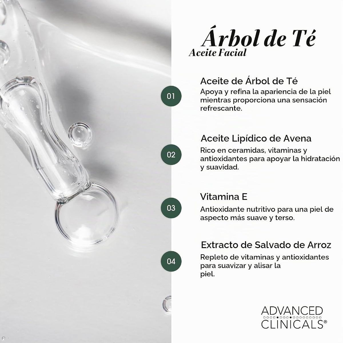 Advanced Clinicals - Suero facial de aceite de árbol de té | Suero...