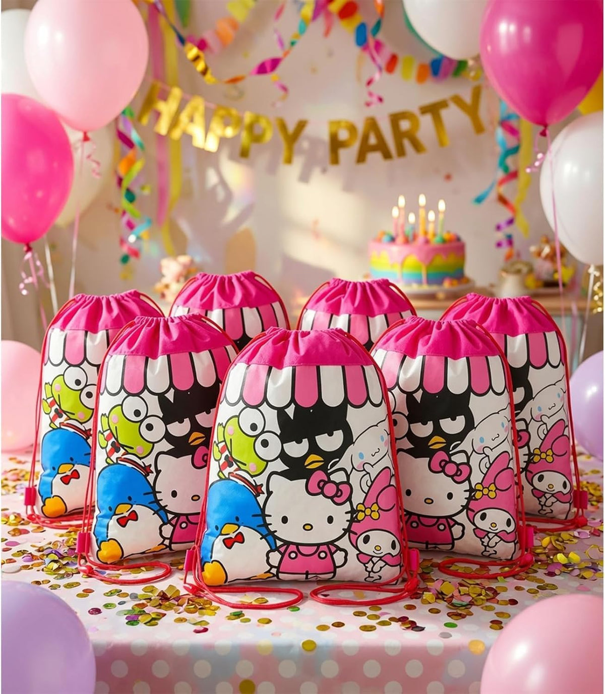 SANRIO Hello Kitty and Friends - Juego de bolsas de recuerdo de fie...