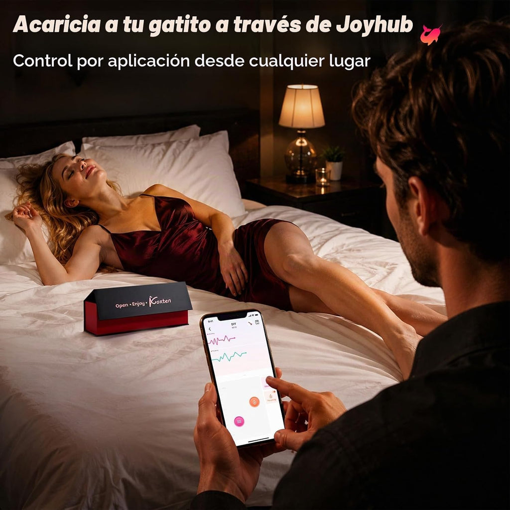 Koxten - Juego de regalo de empuje, control por aplicación, pene de...