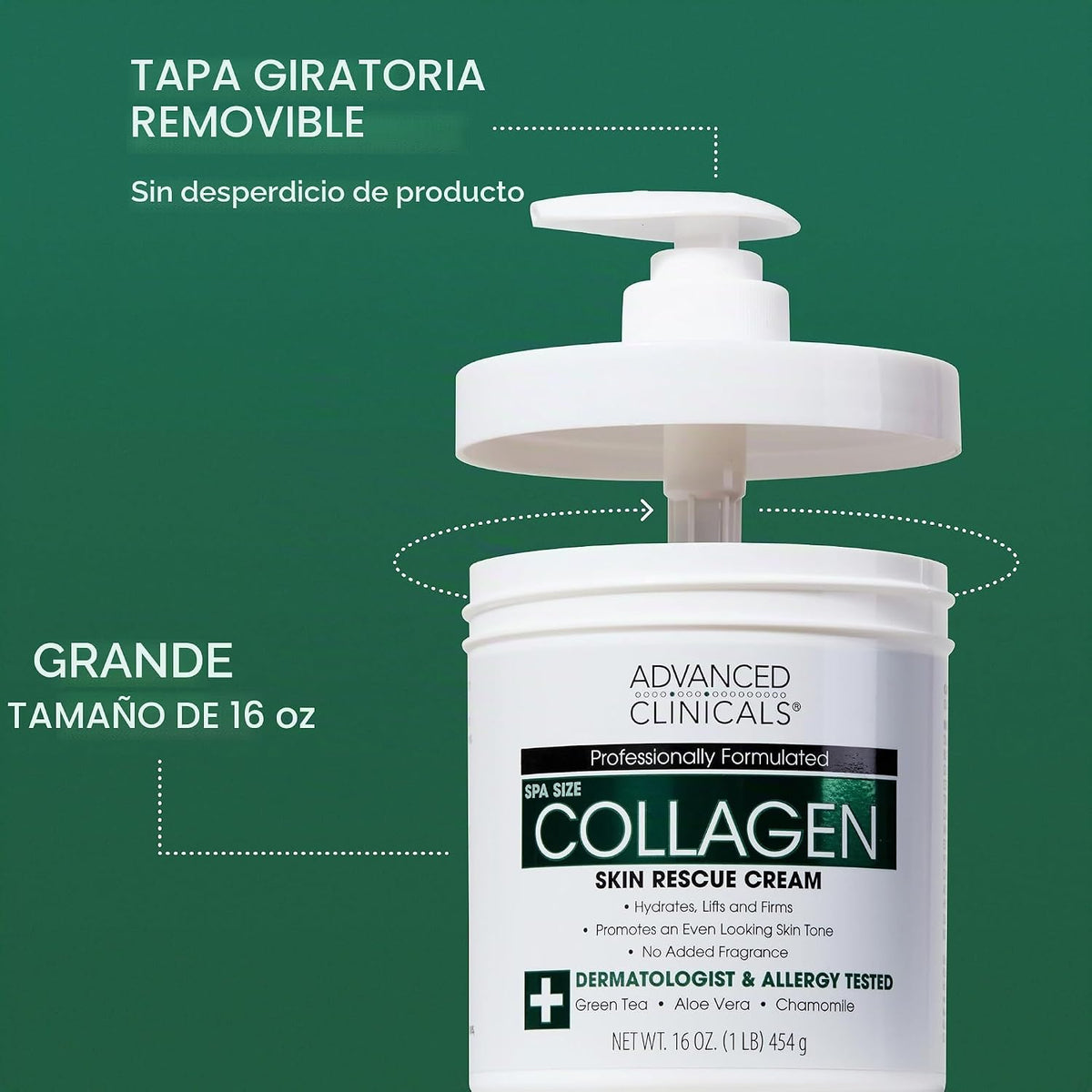 Advanced Clinicals Aceite corporal de colágeno + crema de colágeno...