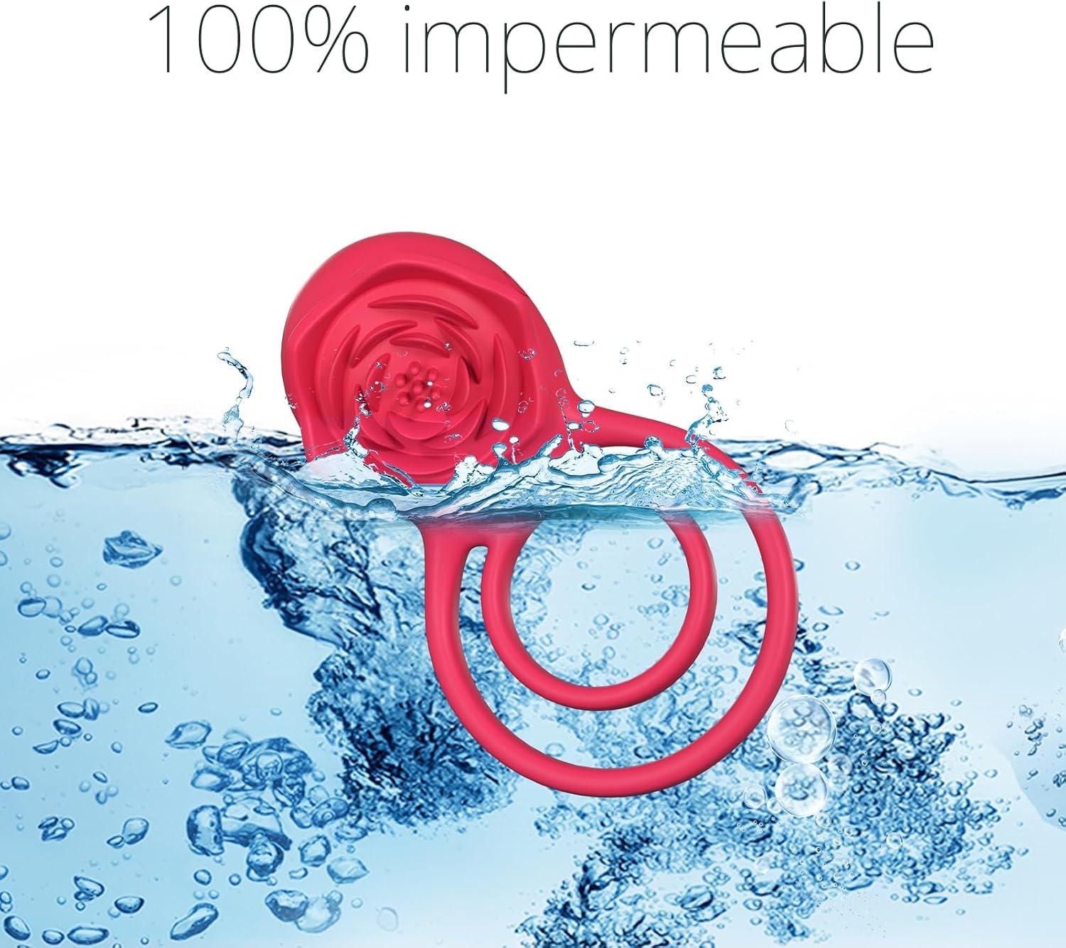 Anillo vibrador para el pene con estimulador de clítoris rosa, vibr...