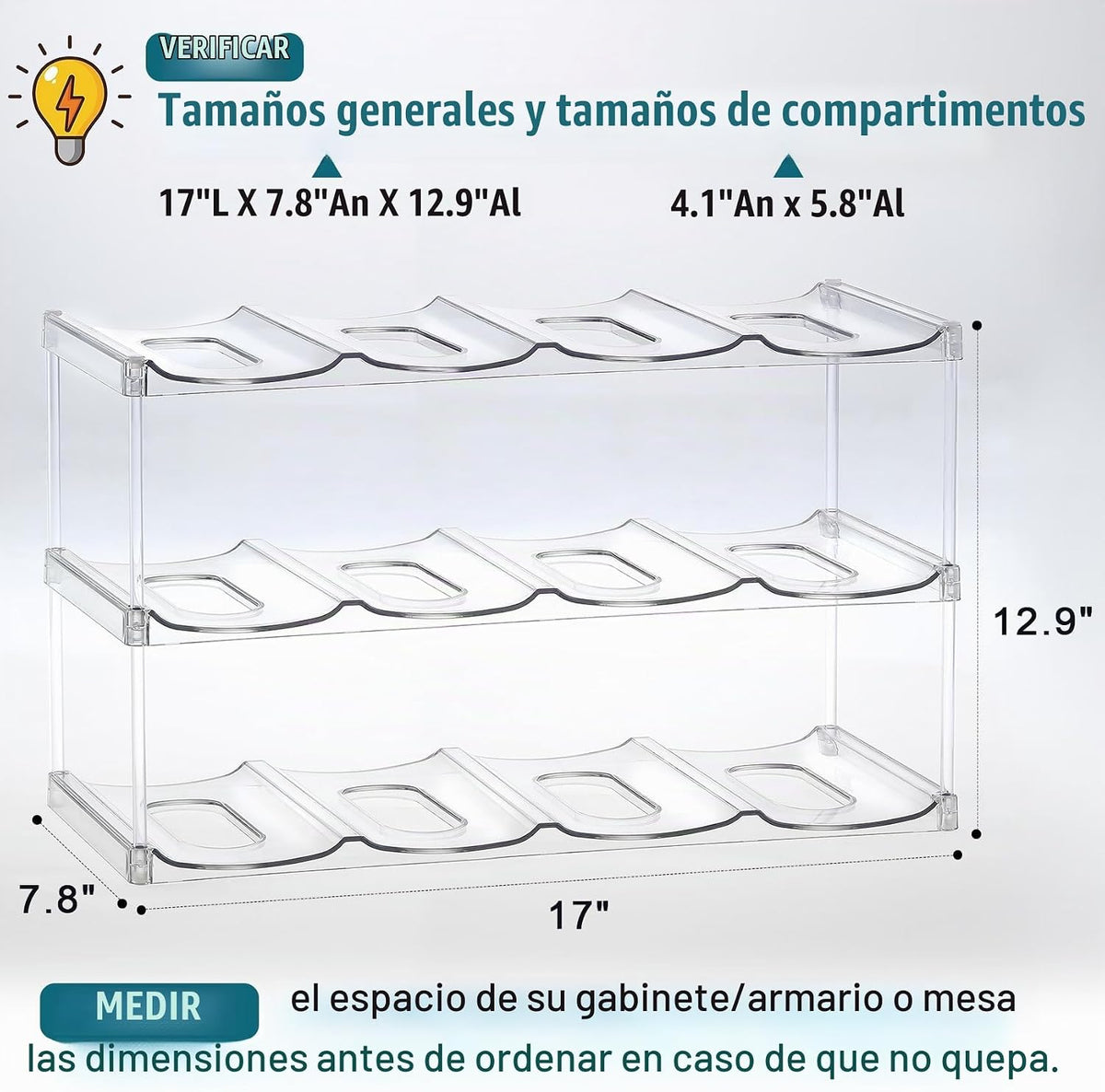 Organizador de botellas de agua prémium para Stanley de 40 onzas y...