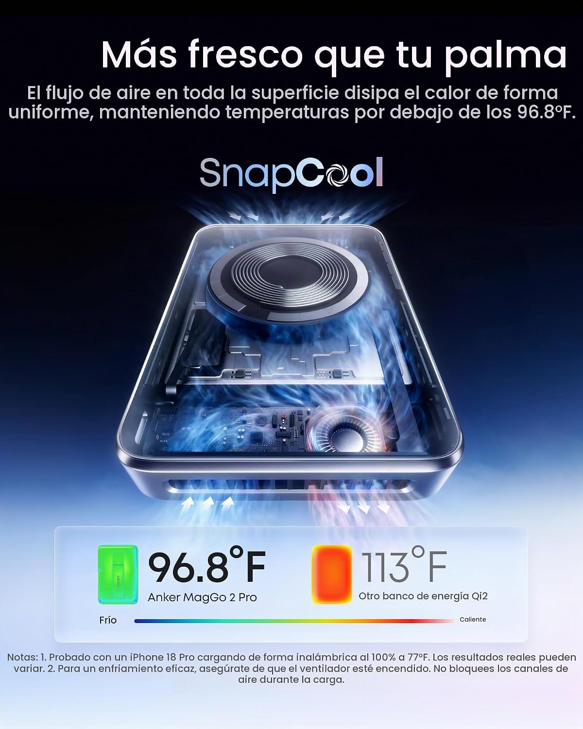 Anker MagGo 2 Pro Power Bank, cargador portátil Qi2.2 25W 10000mAh...