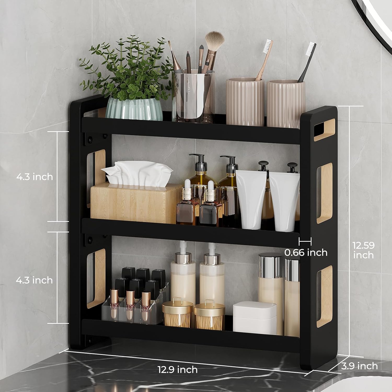 UJQSUN Organizador de encimera de baño, organizador de baño, soport...
