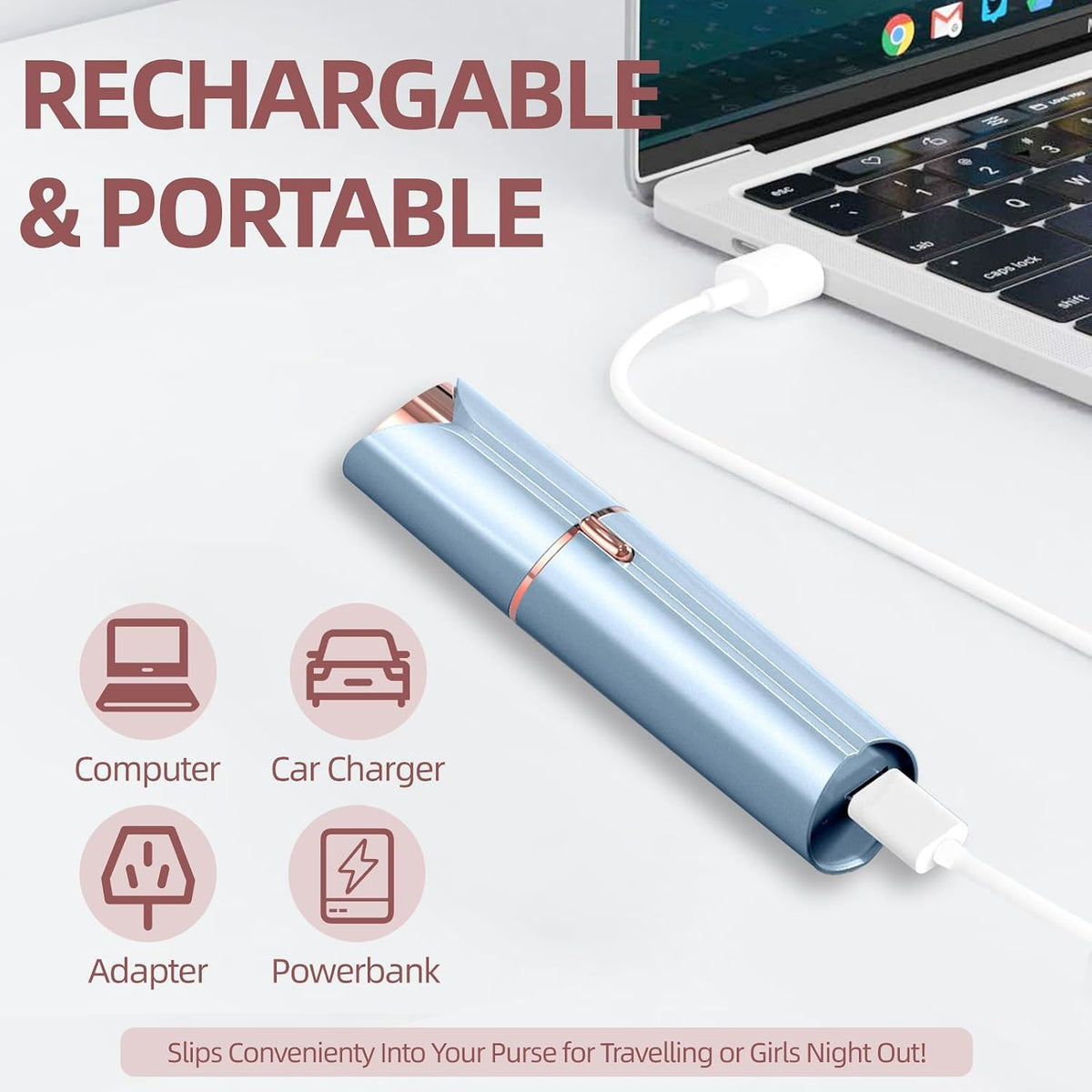 Vexloria Removedor de vello facial para mujeres, recargable por USB...