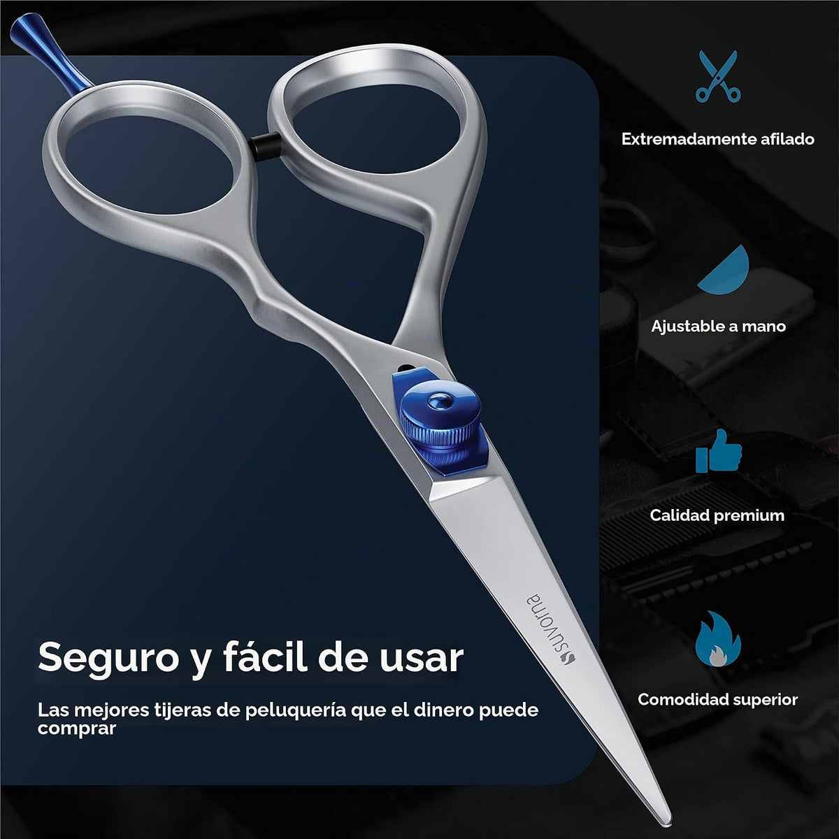 Suvorna Tijeras de peluquería de 5.5 pulgadas | Tijeras de pelo pro...