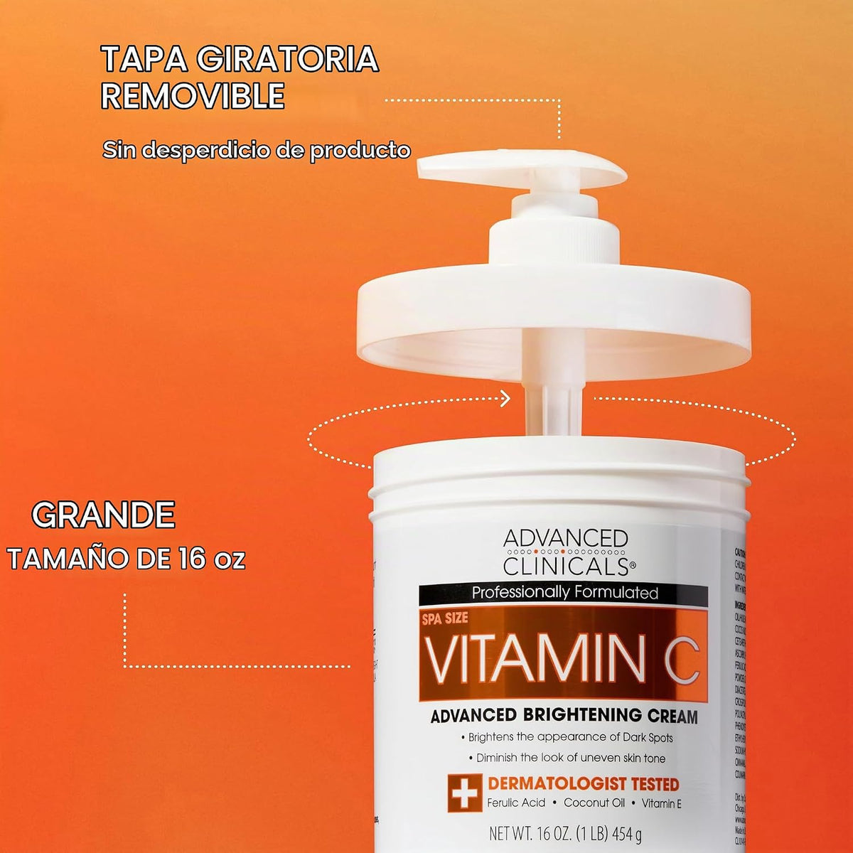 Advanced Clinicals Crema de vitamina C + suero de vitamina C, juego...
