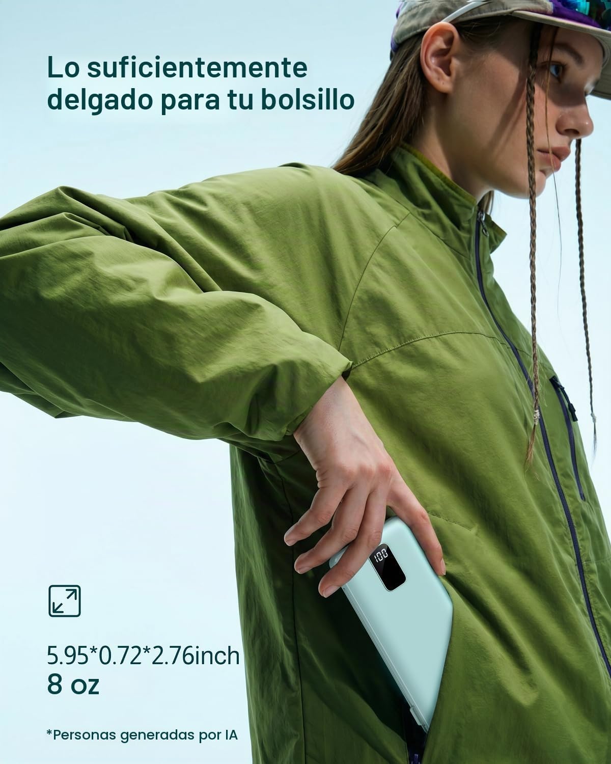 Cargador portátil charmast de 10000 mAh con cables integrados y enc...