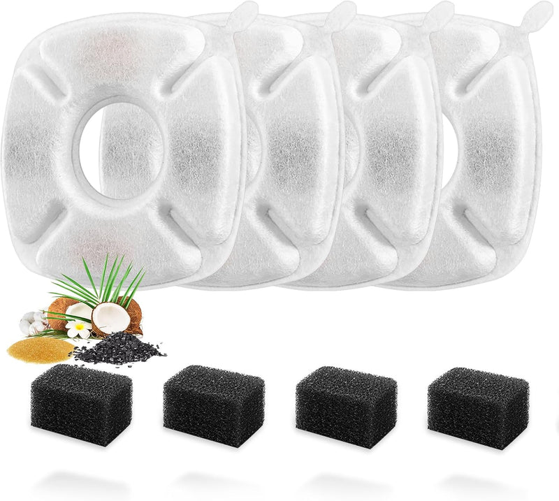 8 piezas de filtros de repuesto para fuente de gato, 4 paquetes de...
