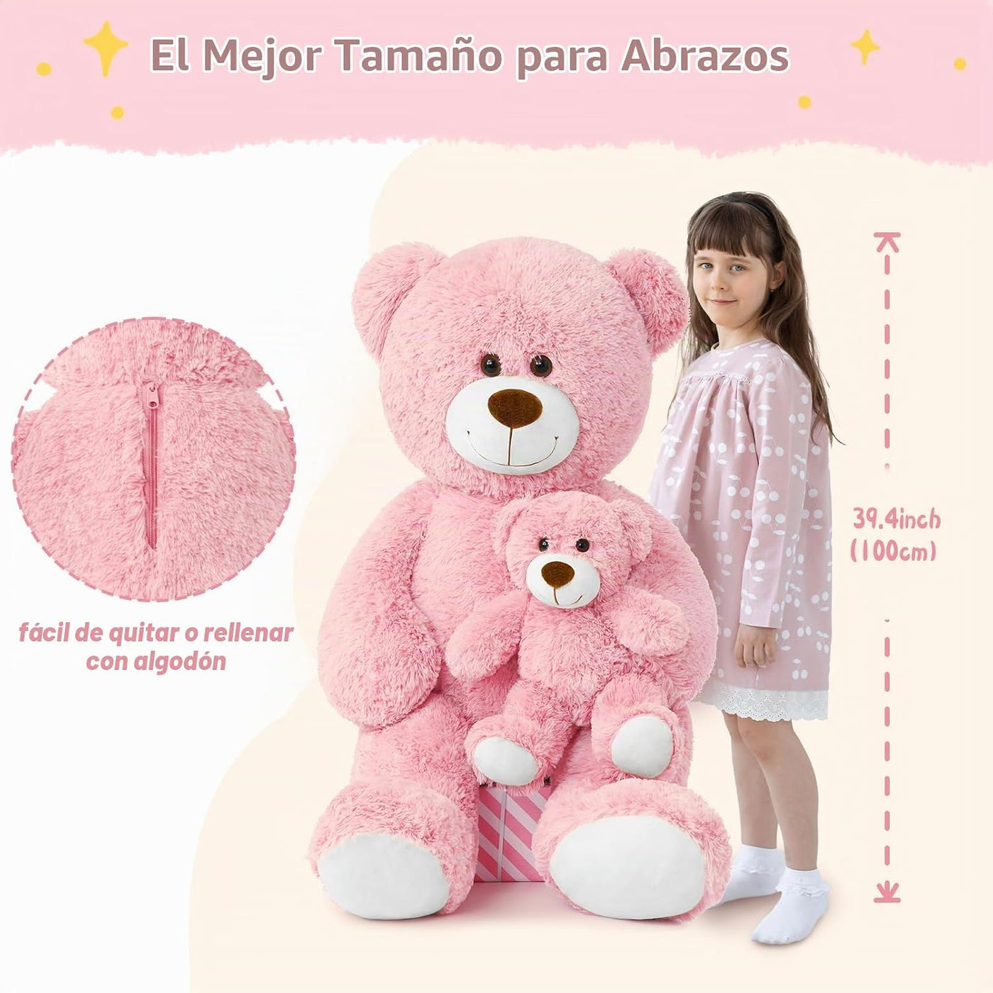 Muiteiur Oso de Peluche Gigante Animal de Peluche, Lindo Oso Mamá y...