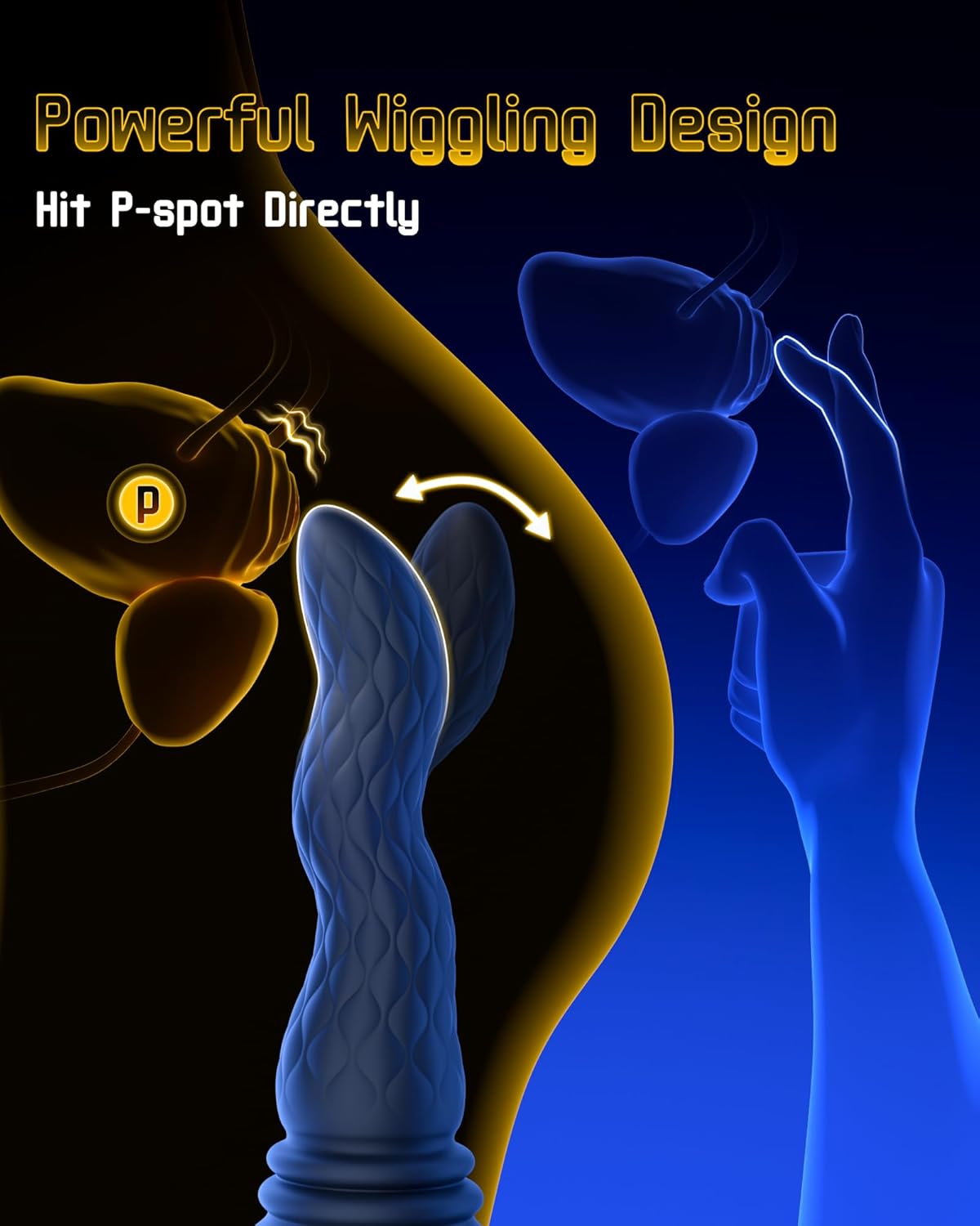 Beisar Masajeador de próstata 3 en 1 Vibrador anal \u2013 Enchufe V...