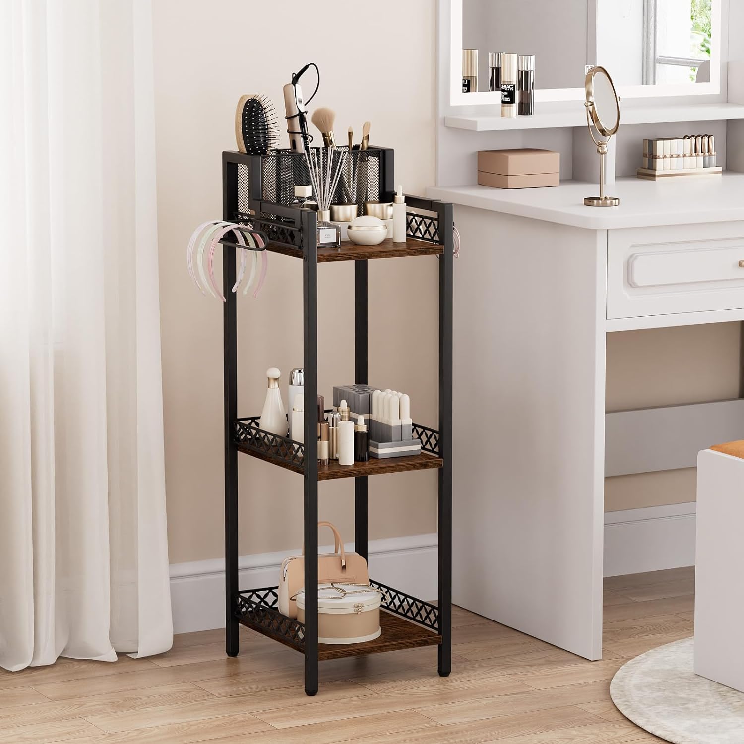 FURFUN Estante de almacenamiento y organizador de baño para secador...