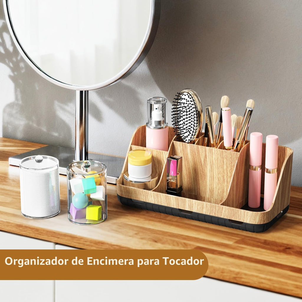 GFWARE Juego de Portacepillos de Dientes para Baño con 2 Dispensado...