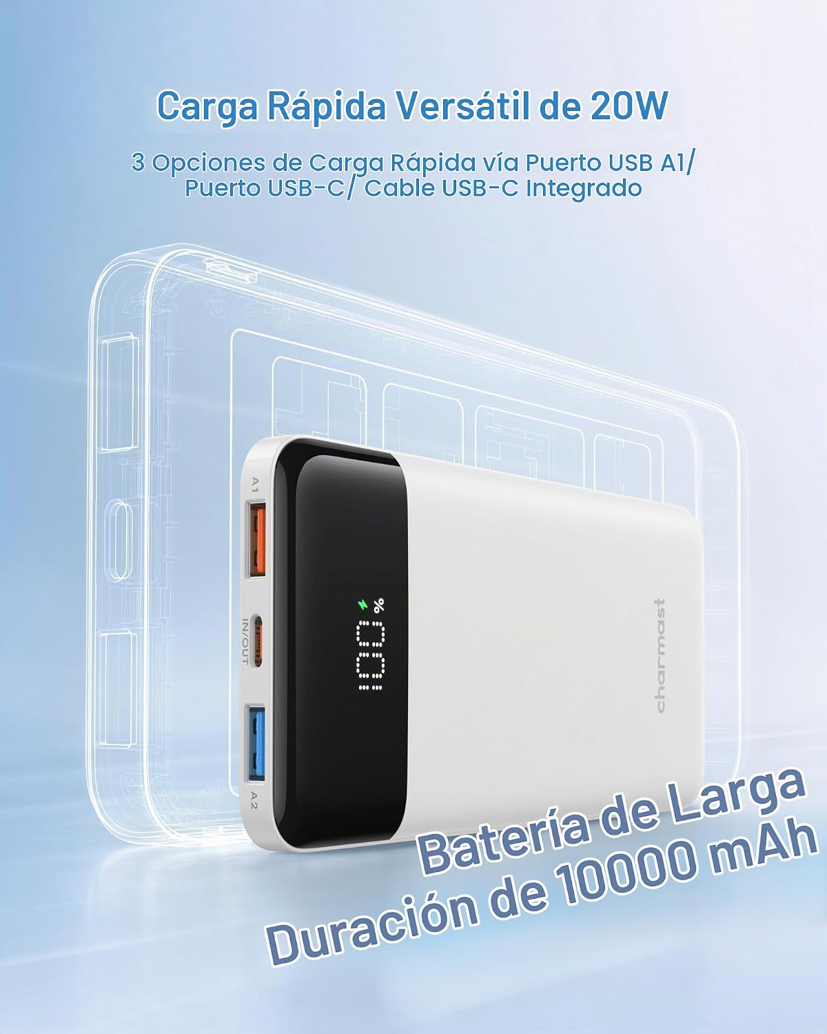charmast Cargador portátil, banco de energía de carga rápida | Comp...