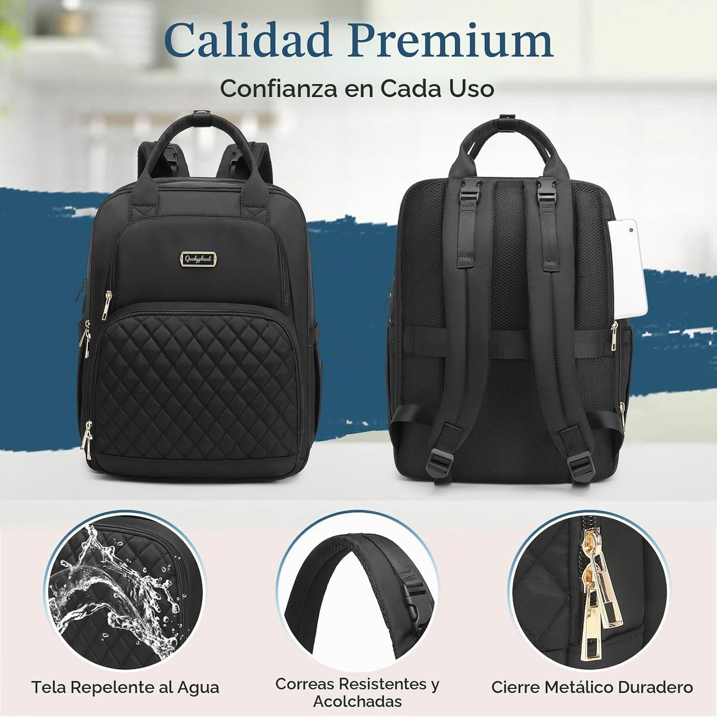 Mochila para pañales Qualyphant - Bolsa de pañales extra grande par...