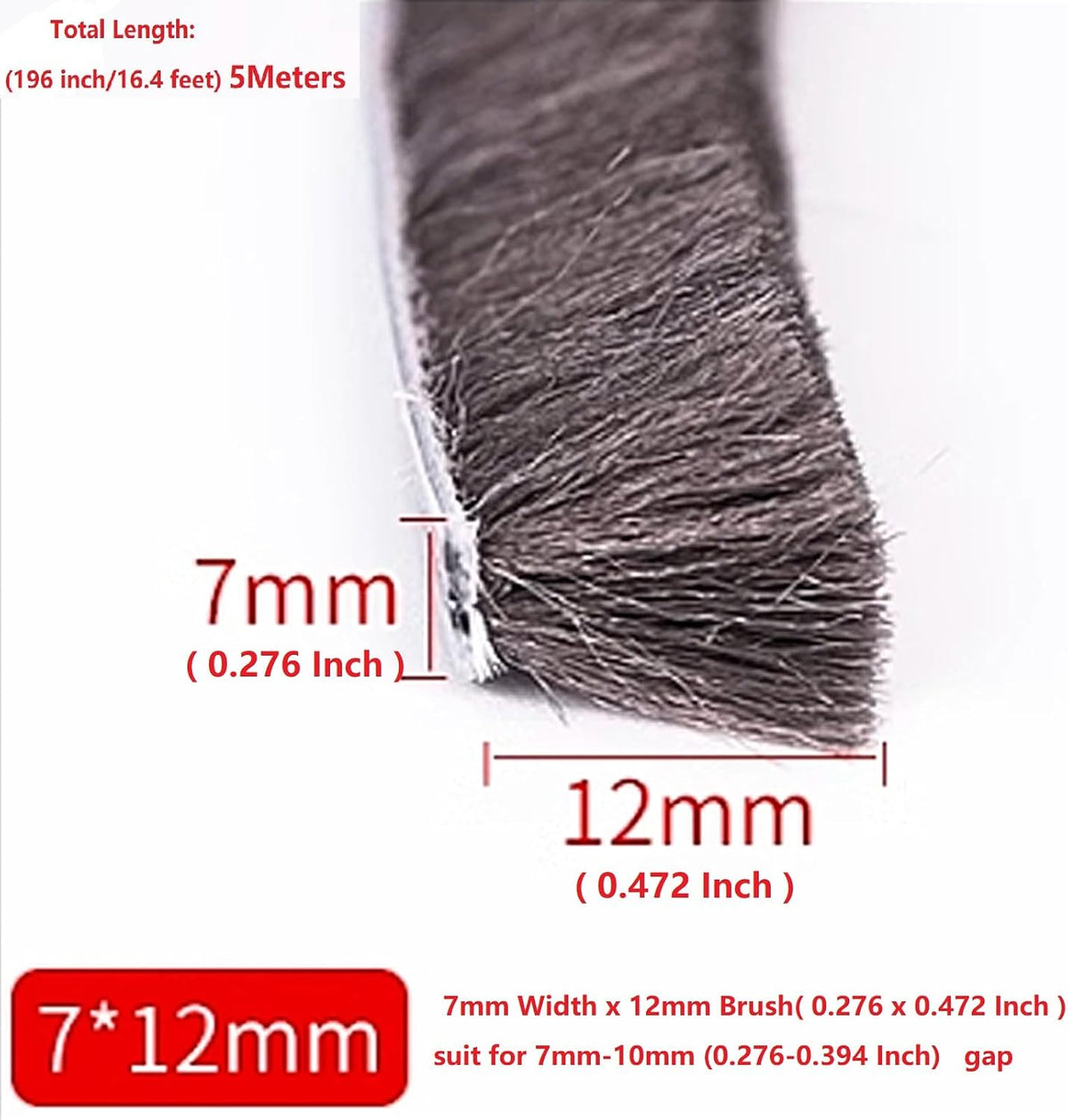 Soezy 16 pies (5m) 196 pulgadas Cinta adhesiva para ventanas de gui...