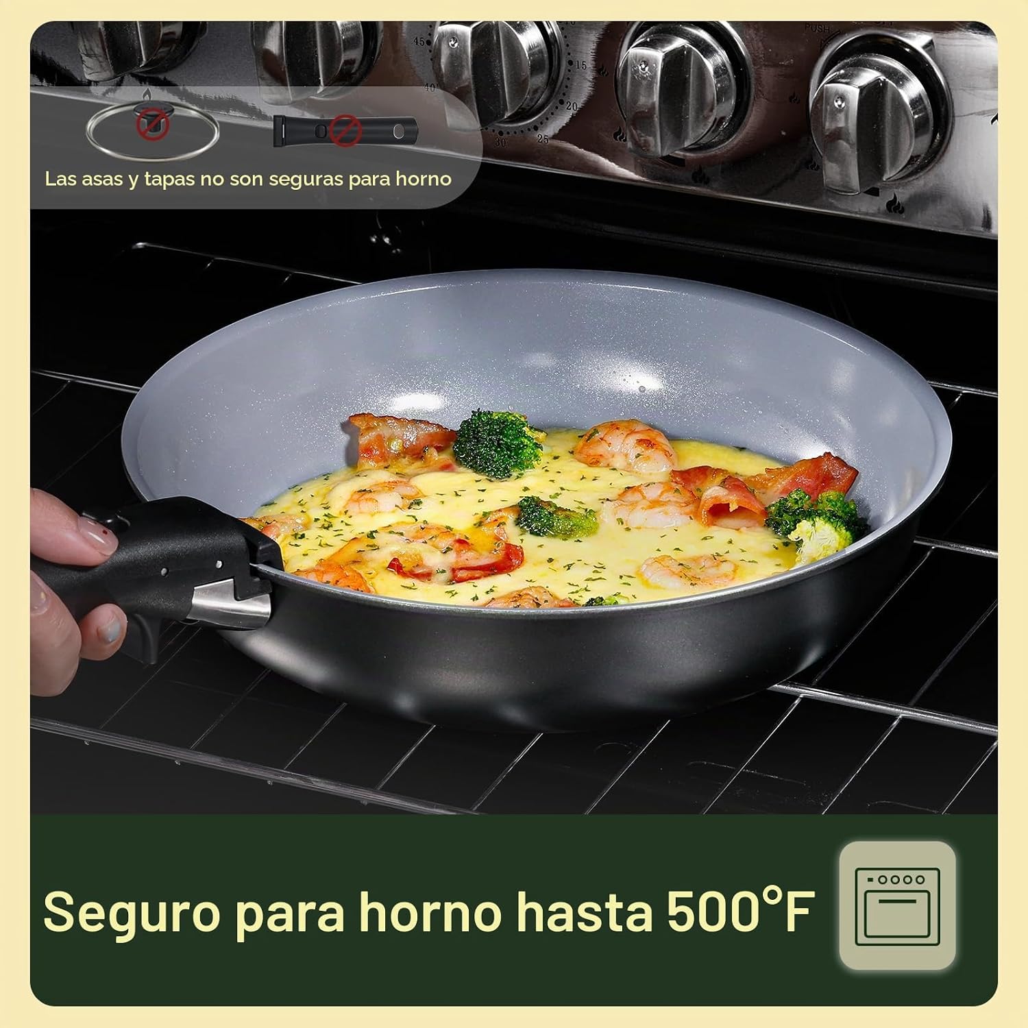 CAROTE Juego de utensilios de cocina de cerámica con mango desmonta...