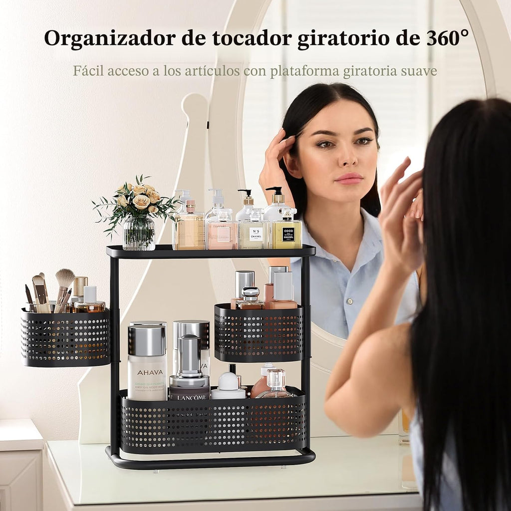 KINGRACK - Organizador de metal para mostrador de baño, estante gir...