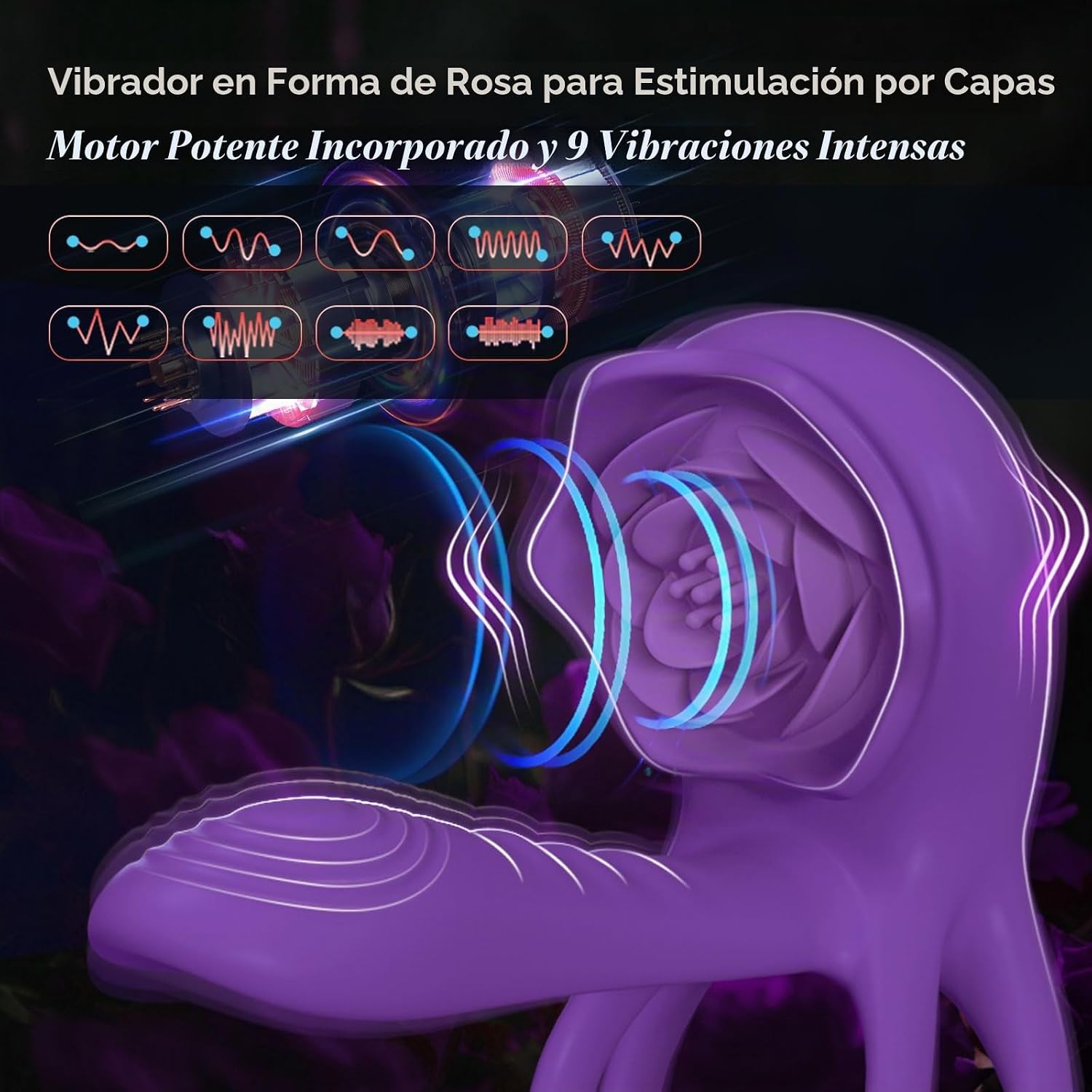 Juguete Sexual Rosa para Hombres y Mujeres - Anillo Vibrador para P...