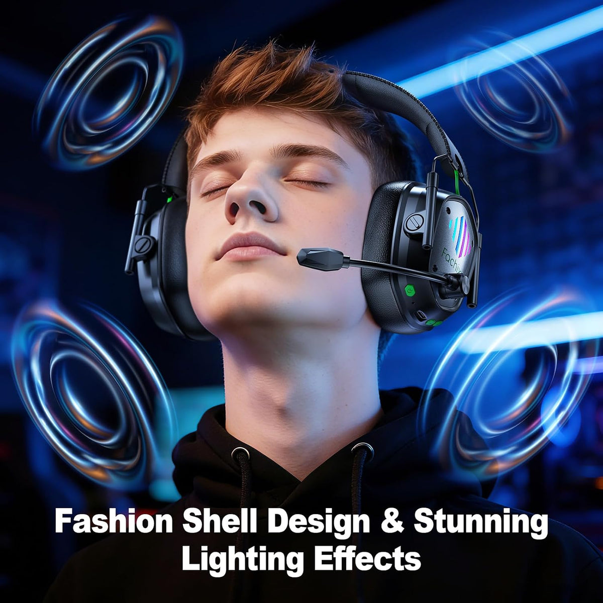 Auriculares inalámbricos para juegos para PS5, PS4, PC, interruptor...