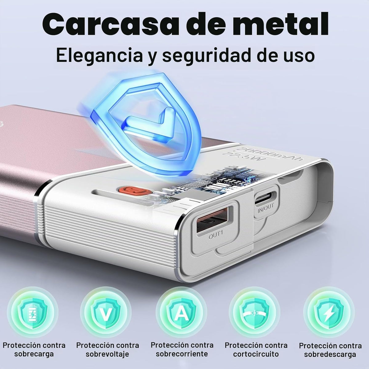 Aaoyun Cargador portátil de 20000 mAh, banco de energía de carga rá...