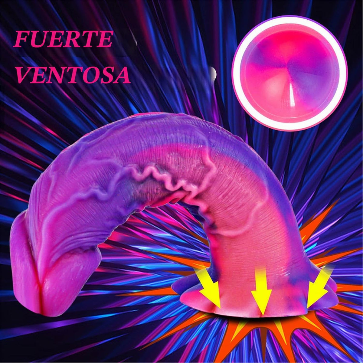 Set de consoladores de silicona líquida con ventosa (17.8 cm, 20.3...